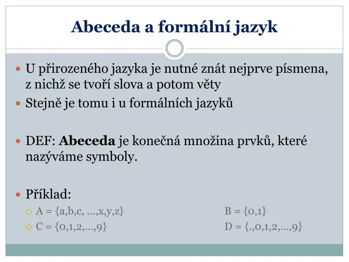 abeceda a form ln jazyk