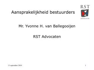aansprakelijkheid bestuurders