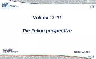 Volcex 12-01 The Italian perspective