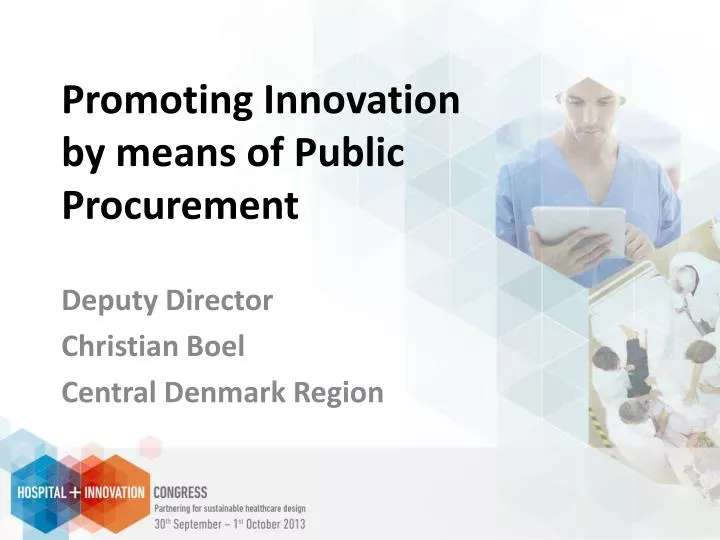 promoting innovation by means of public procurement
