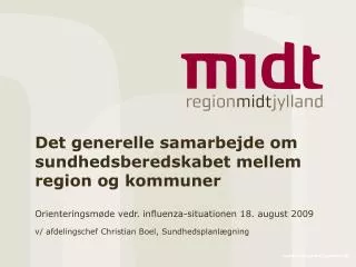 det generelle samarbejde om sundhedsberedskabet mellem region og kommuner