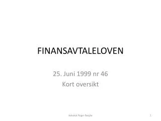 finansavtaleloven
