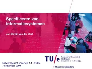 specificeren van informatiesystemen