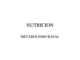 nutricion