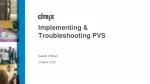 Advanced PVS Implementation & Troubleshooting Guide - slide 1