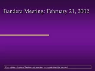 Bandera Meeting: February 21, 2002