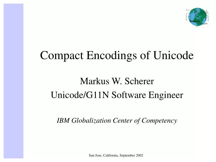 compact encodings of unicode