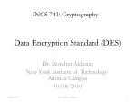 Data Encryption Standard (DES) - slide 1