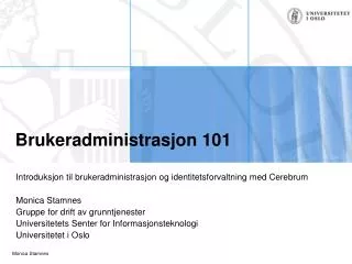 brukeradministrasjon 101