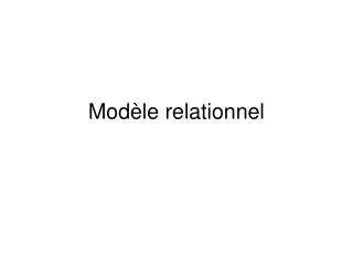 mod le relationnel
