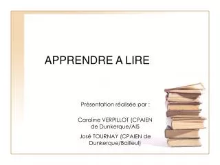 apprendre a lire