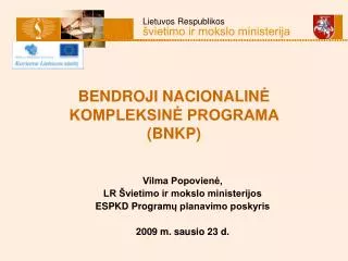 bendroji nacionalin kompleksin programa bnkp