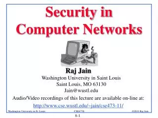 Security in Computer Networks