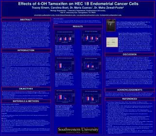 Effects of 4-OH Tamoxifen on HEC 1B Endometrial Cancer Cells