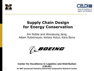Supply Chain Design for Energy Conservation