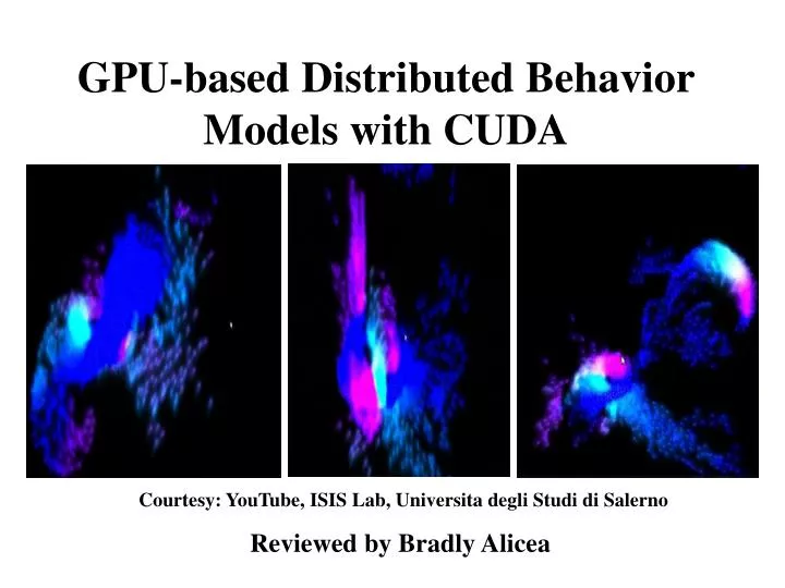gpu based distributed behavior models with cuda