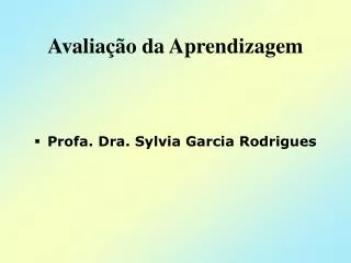 avalia o da aprendizagem