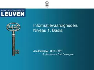 informatievaardigheden niveau 1 basis