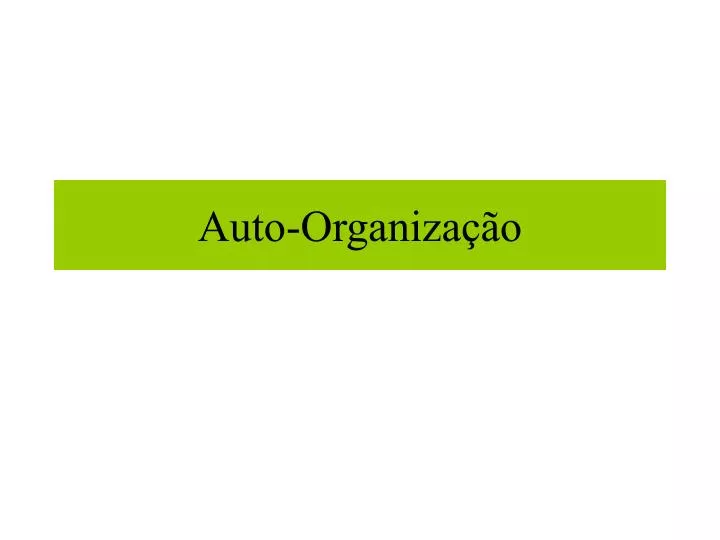 auto organiza o