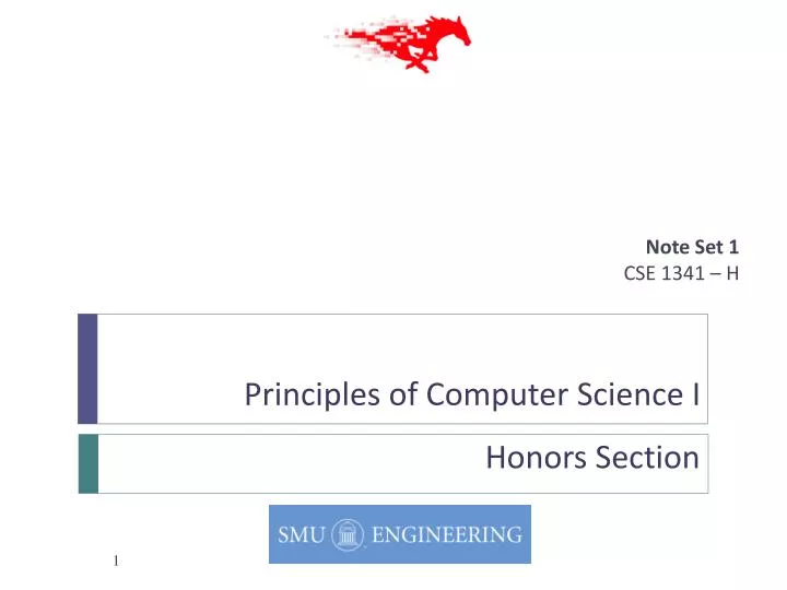 principles of computer science i honors section