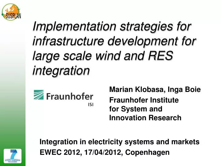 implementation strategies for infrastructure development for large scale wind and res integration