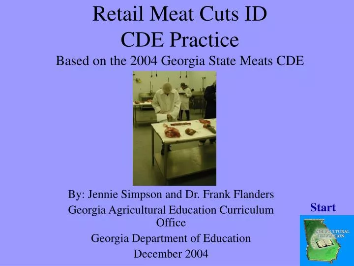 retail meat cuts id cde practice based on the 2004 georgia state meats cde