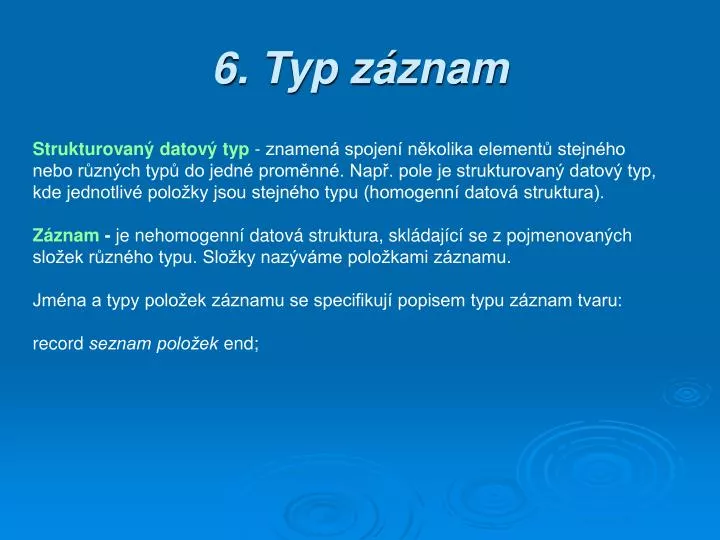 6 typ z znam