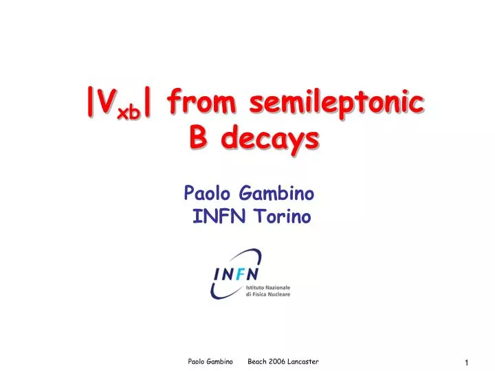 v xb from semileptonic b decays