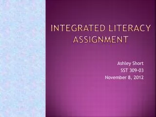 Integrated literacy assignment