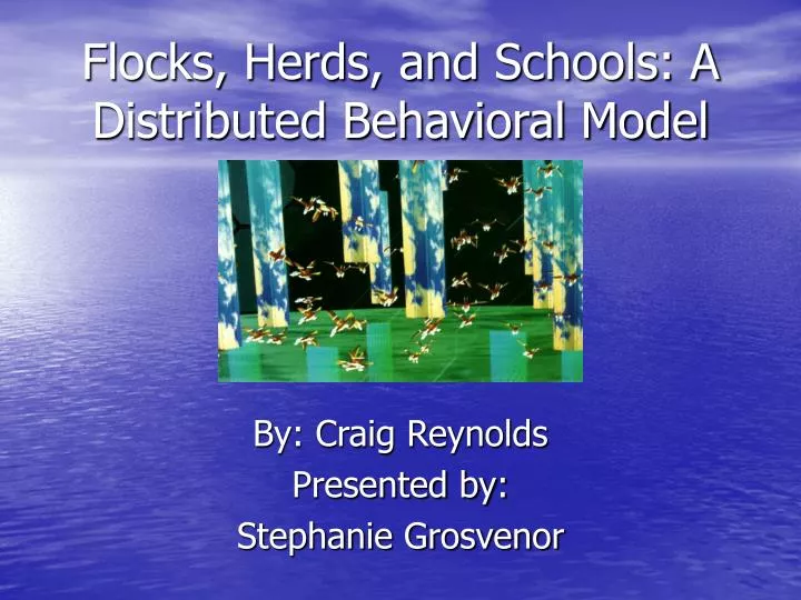 flocks herds and schools a distributed behavioral model