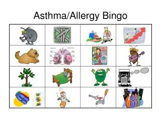 Asthma/Allergy Bingo