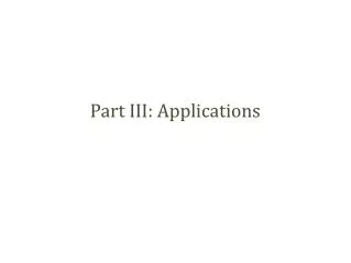 Part III: Applications