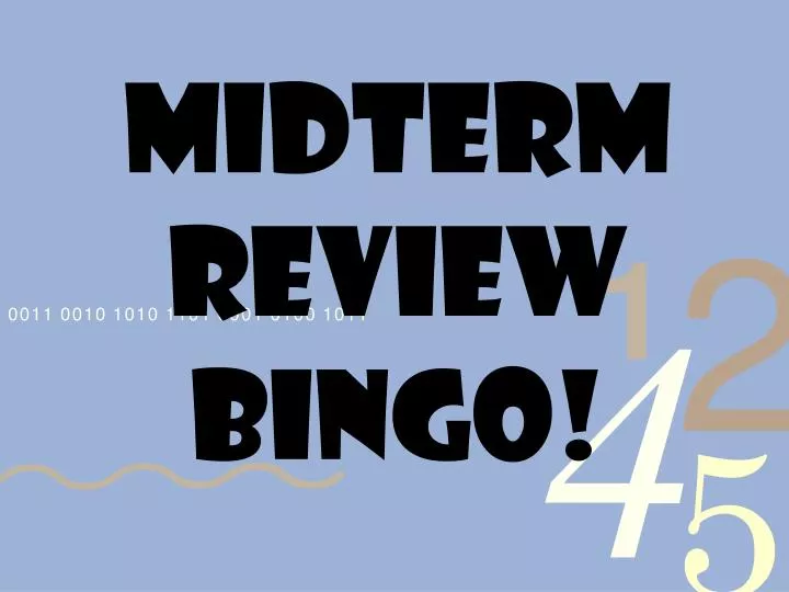 midterm review bingo