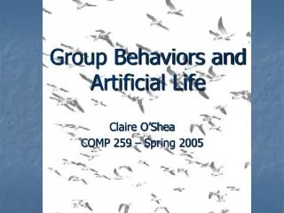 Group Behaviors and Artificial Life