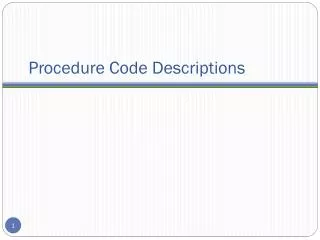 Procedure Code Descriptions