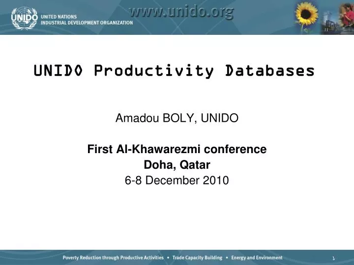 unido productivity databases