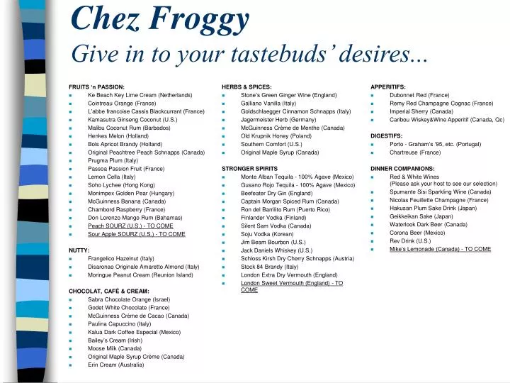 chez froggy give in to your tastebuds desires
