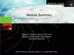 Module Summary - slide 1