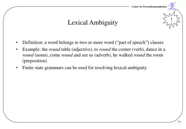lexical ambiguity