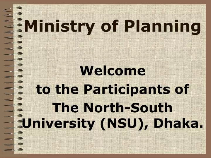 ministry of planning