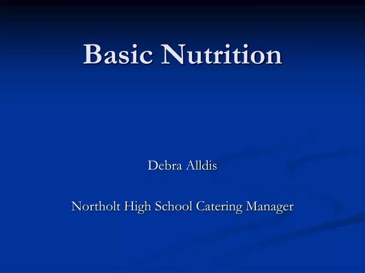 basic nutrition