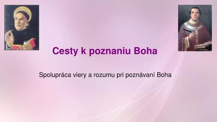 cesty k poznaniu boha