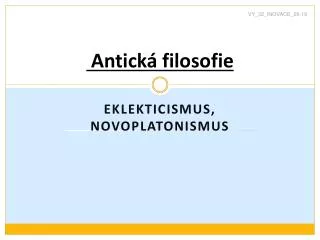antick filosofie