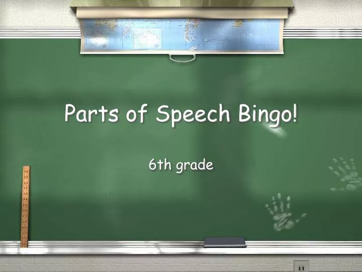 parts of speech bingo