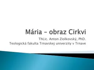 m ria obraz cirkvi