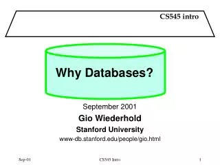 Why Databases?