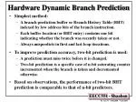 Hardware Dynamic Branch Prediction - slide 1