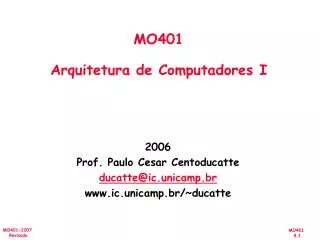 mo401 arquitetura de computadores i