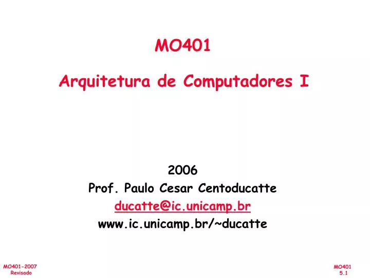 mo401 arquitetura de computadores i