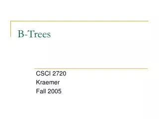 b trees